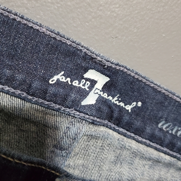 7 For All Mankind Roxanne Dark Blue Skinny Jeans Women's Size 29 - Picture 7 of 9